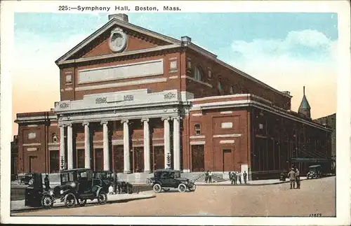 Boston Massachusetts Symphony Hall Kat. Boston