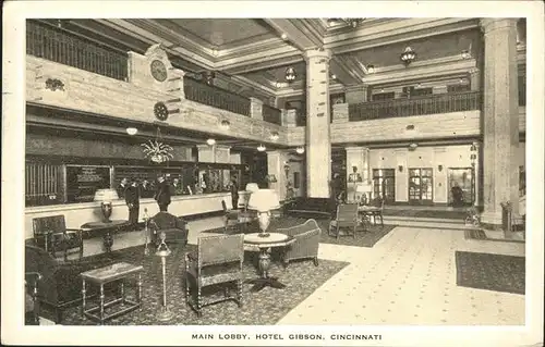 Cincinnati Ohio Main Lobby
Hotel Gibson Kat. Cincinnati