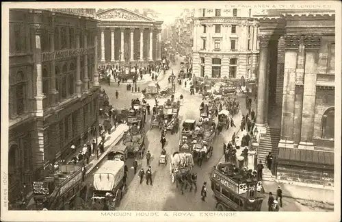 London Masion House Royal Exchange Kutsche Kat. City of London