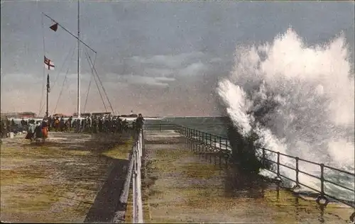 aw09136 Eastbourne Sussex Rough Sea Redoubt Kategorie. Eastbourne Alte Ansichtskarten