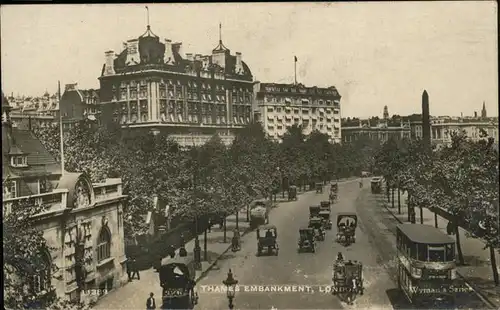 London Thames Embankment Kutsche Kat. City of London