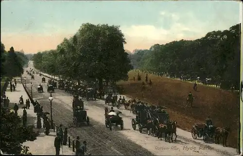 Hyde Park Rotten Row Kutsche Kat. Westminster