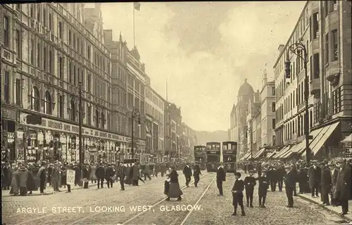 Glasgow Argyle Street Looking West  Kat. Glasgow City
