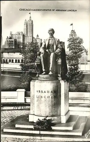 Chicago Gaudens Statue Abraham Lincoln Kat. Chicago