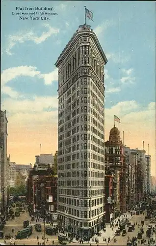 New York City Flat Iron Building Strassenbahn  / New York /