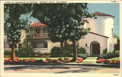 Beverly Hills California Home of Jeannette Mac Donald Kat. Beverly Hills