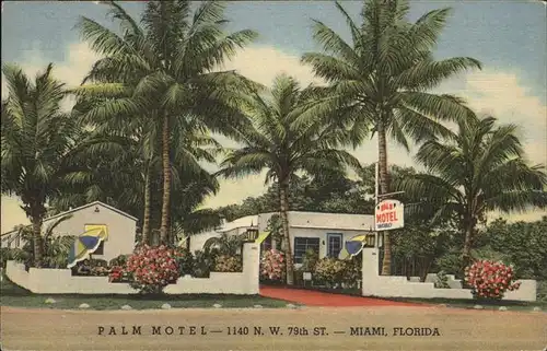 Miami Florida Palm Motel Kat. Miami