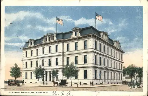 Raleigh North Carolina Post Office Kutsche Kat. Raleigh