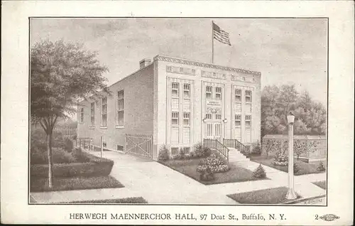 Buffalo New York Herwegh Maennerchor Hall  Kat. Buffalo