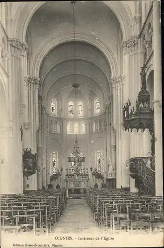 aw12832 Oignies Pas-de-Calais Interieur de l`Eglise Kategorie. Oignies Alte Ansichtskarten