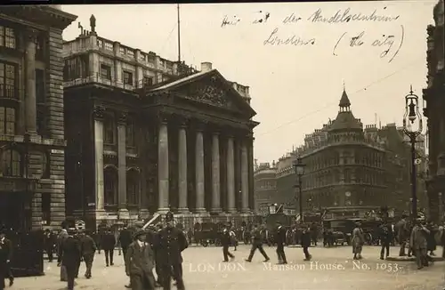 London Mansion House Kat. City of London