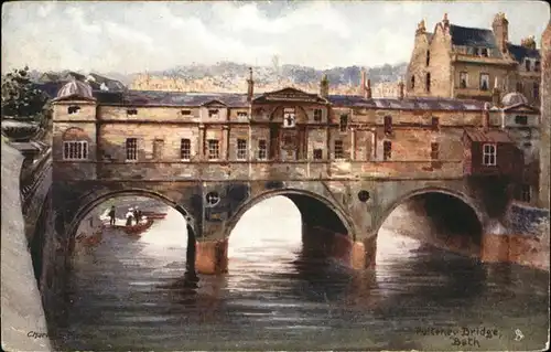 Bath & North East Somerset Bridge Kuenstler Charles Flower Kat. Bath and North East Somerset