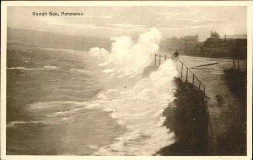 Penzance Promenade Rough Sea Kat. Penwith