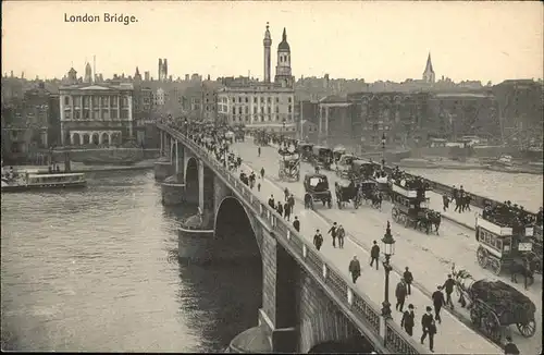 London Bridge Kutsche Schiff Kat. City of London