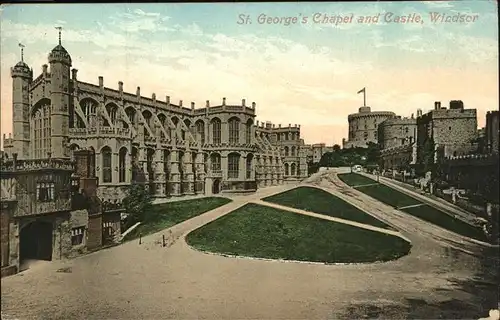 aw17398 Windsor Castle St George Chapel Castle Kategorie. United Kingdom Alte Ansichtskarten