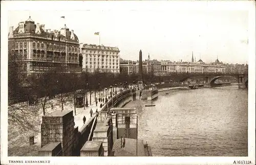 London Thames Embankment Bruecke Kat. City of London