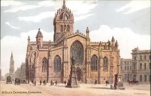 Edingburgh St Giles Cathedral Kutsche Kuenstler AR Quinton