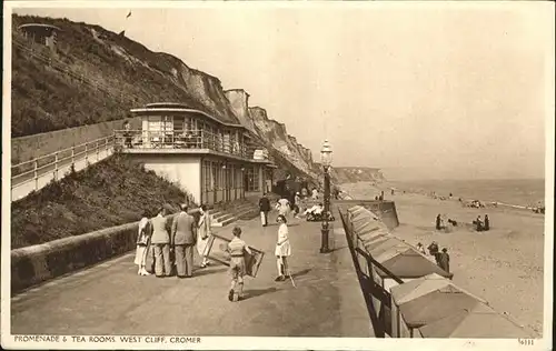 Cromer Promenade Tea Rooms West Cliff Kat. North Norfolk