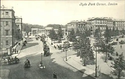 London Hyde Park Corner Kutschen Busse Kat. City of London