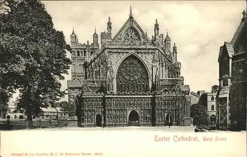 London Exeter Cathedral West Front Kat. City of London