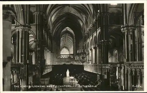 Canterbury Choir Looking West Cathedral Kat. Canterbury