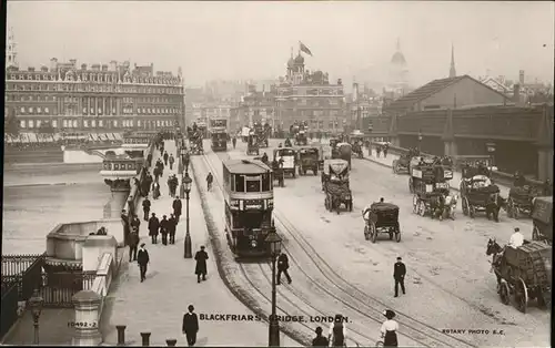 London Blackfriars Bridge Strassenbahn Kat. City of London