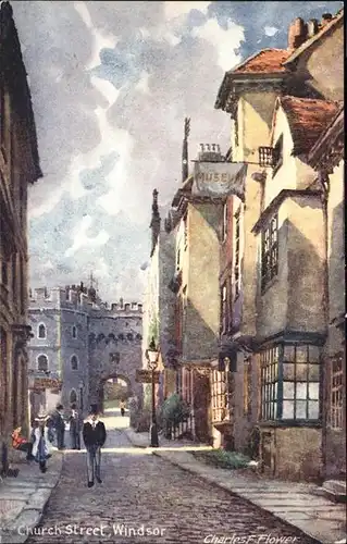aw18125 Windsor Castle Church Street Kategorie. United Kingdom Alte Ansichtskarten