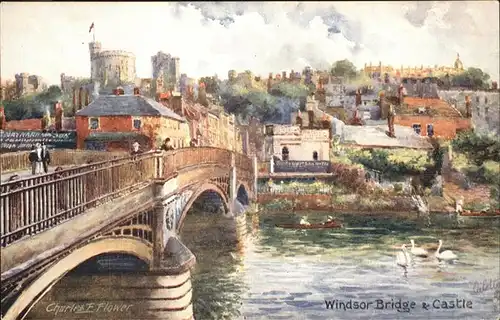 aw18126 Windsor Castle Windsor Bridge Castle Kategorie. United Kingdom Alte Ansichtskarten