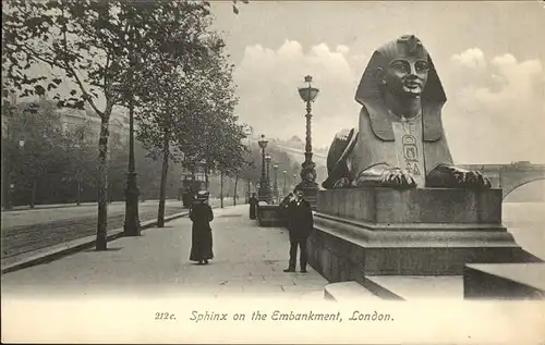 London Sphinx on the Embankment Kat. City of London