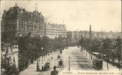 London Victoria Embankment Hotel Cecil Kat. City of London