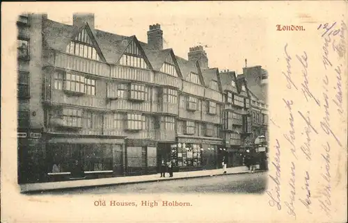 London Old Houses High Holborn Kat. City of London