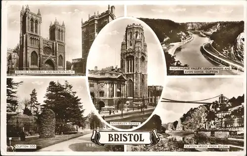 Bristol UK University Tower Clifton Zoo Clifton Bridge / Bristol, City of /Bristol, City of
