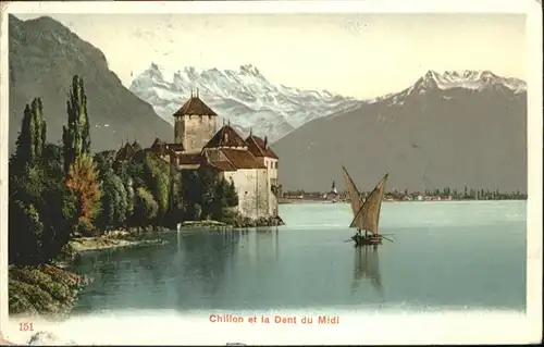 Montreux VD Chillon la Dent du Midi / Montreux /Bz. Vevey
