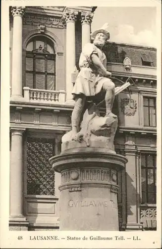 Lausanne VD Statue de Guillaume Tell / Lausanne /Bz. Lausanne City