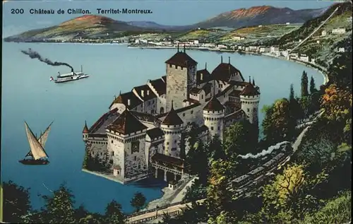 Montreux VD Chateau de Chillon Territet / Montreux /Bz. Vevey