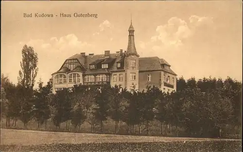 Bad Kudowa Niederschlesien Haus Gutenberg /  /