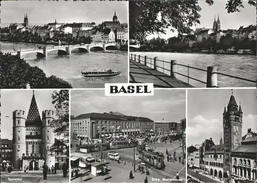 Basel BS Spalentor Rathaus Bruecke Mustermesse / Basel /Bz. Basel Stadt City