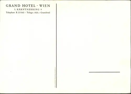 Wien Grand Hotel  / Wien /Wien