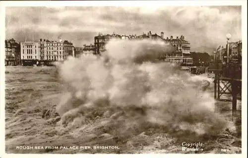 Brighton Hove Rough Sea from Palace Pier / Brighton and Hove /Brighton and Hove