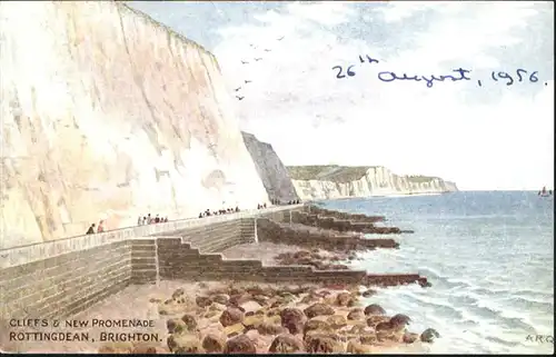 Rottingdean Coastal Cliffs Promenade / Brighton and Hove /Brighton and Hove