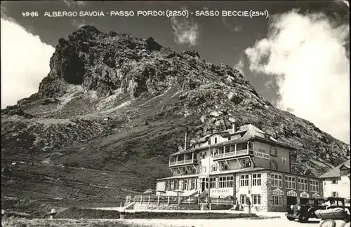 Passo Pordoi Albergo Savoia Sasso Beccie (2541) / Italien /