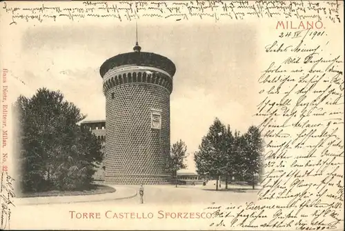 Milano Torre Castello Sforzesco / Italien /