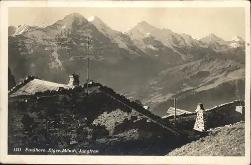 Faulhorn Eiger Moench Jungfrau  / Faulhorn /Rg. Grindelwald