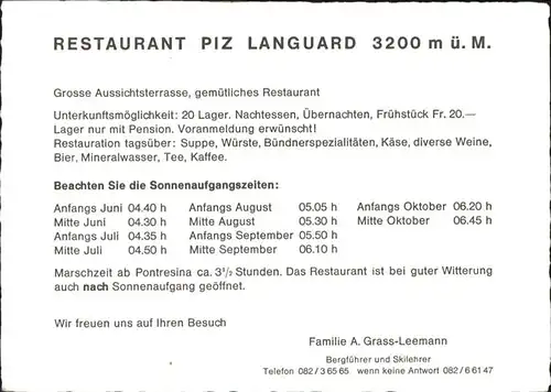 Piz Languard Restaurant Piz Languard / Piz Languard /Rg. St Moritz