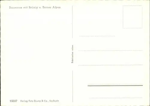 Bruenig BE Sarnersee / Bruenig /Bz. Oberhasli