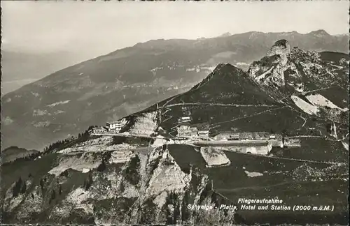 Schynige Platte Fliegeraufnahme Hotel Station  / Schynige Platte /Rg. Lauterbrunnen