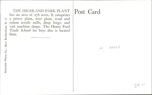 Dearborn Michigan Highland Park Plant Ford Motor Company / Dearborn /