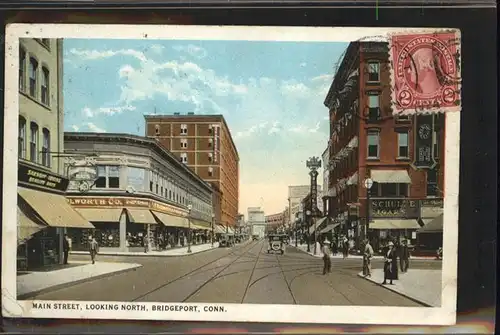 Bridgeport Connecticut Main Street Looking North  / Bridgeport /