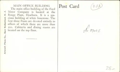 Dearborn Michigan Main Office Building Ford Motor Company / Dearborn /