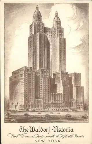 New York City Waldorf Astoria / New York /